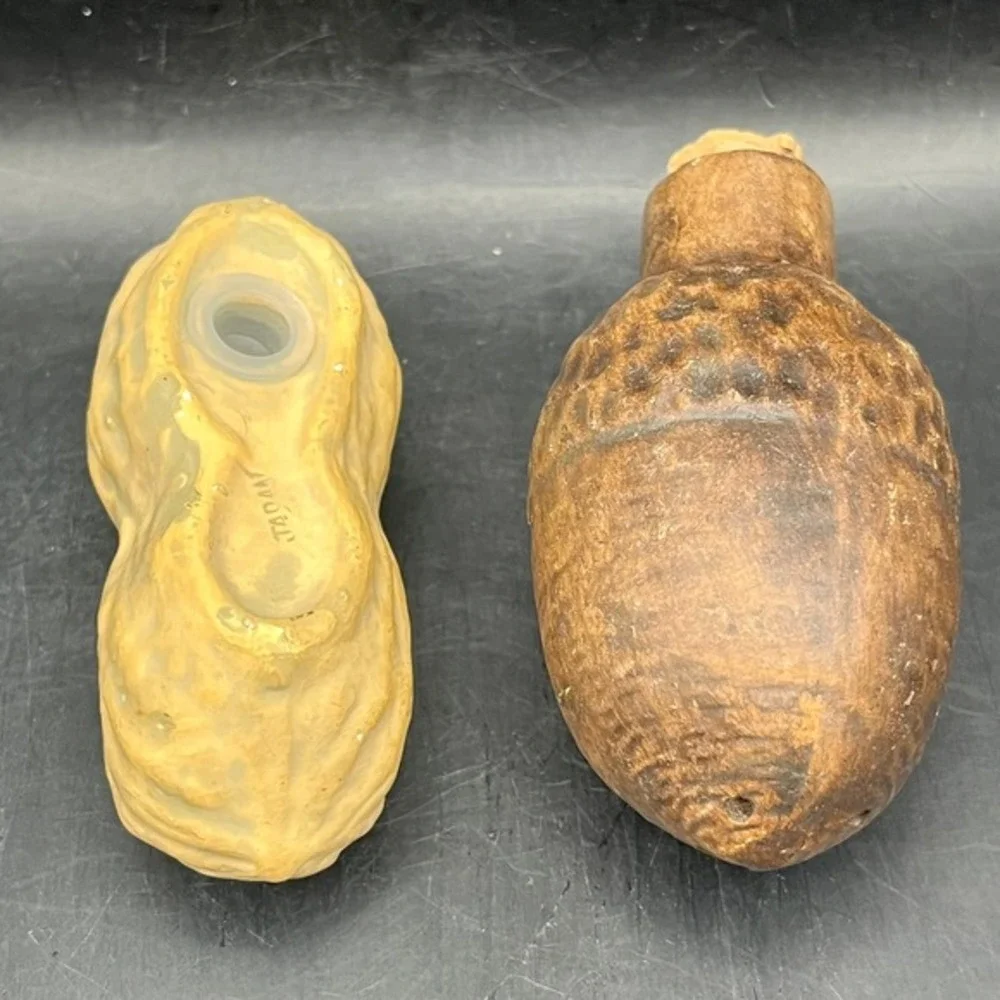 Vtg Peanut & Acorn Ceramic Salt & Pepper Shakers‎ Rustic Farmhouse Decorative 3